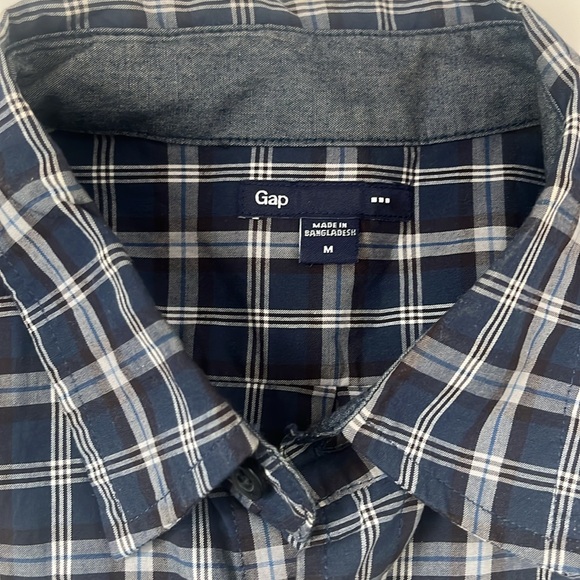 GAP plaid long sleeve mens button down shirt - Picture 2 of 4